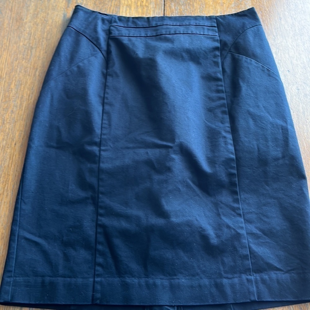 Worthington straight pencil skirt black cotton size 10